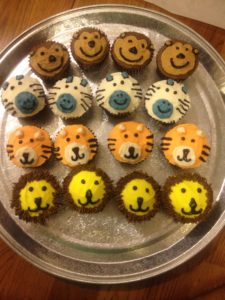 Zoo animals cupcakes