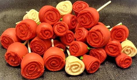 Red Cake Pop Roses!