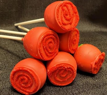 Red Cake Pop Roses!