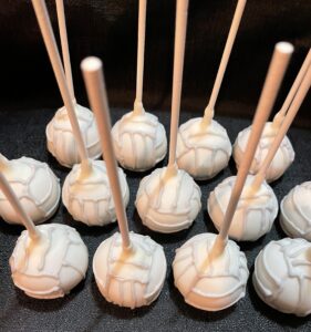 Volleyball Cake Pops 